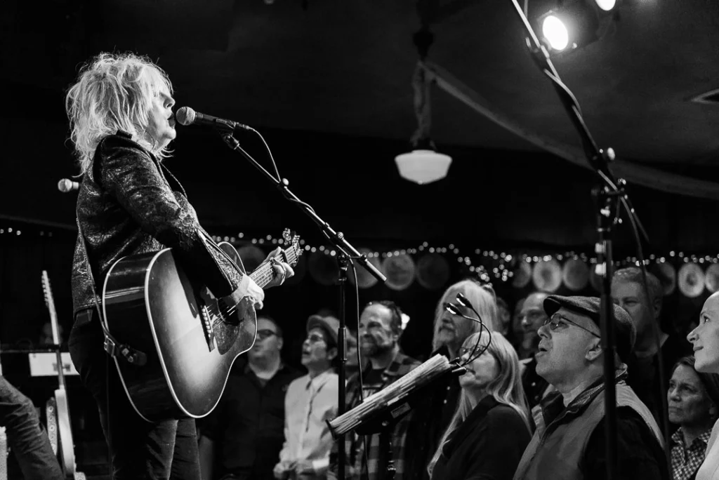 Lucinda Williams performing at Fitzgerald’s for the Beyond Hunger benefit concert