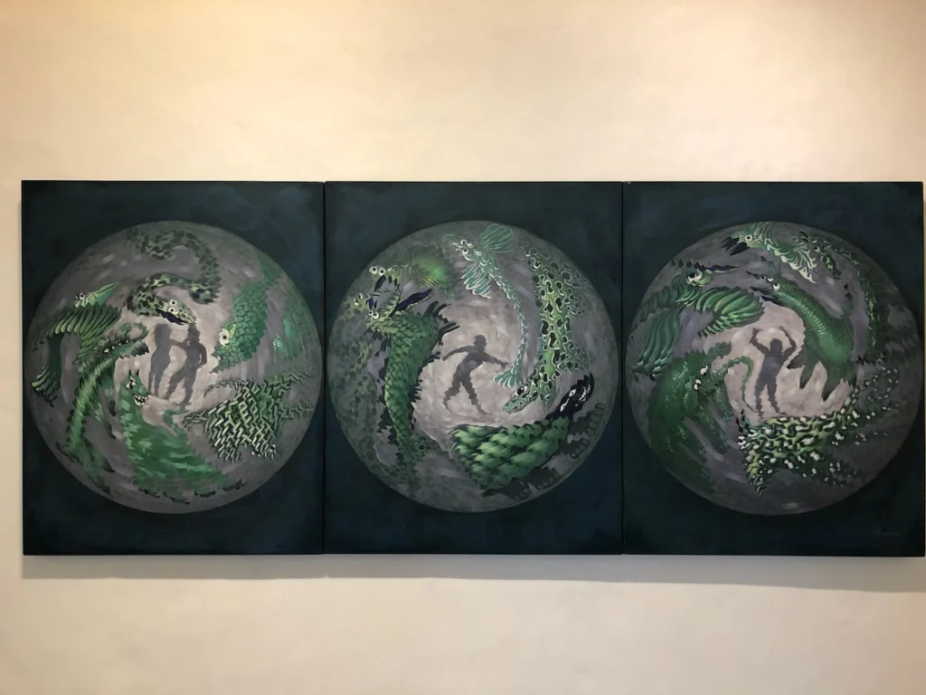 A painting by the Ecuadoran artist, Chalco, at an exhibit I stumbled upon prior to leaving Cuenca.