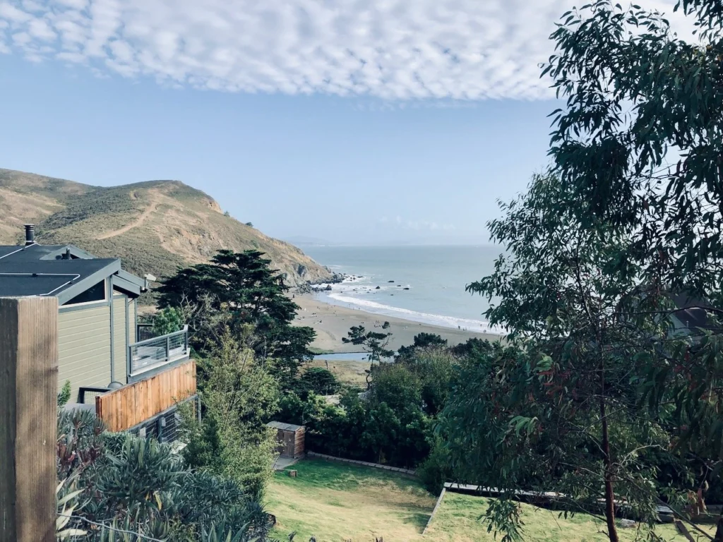 The beach, as seen from my converted garage B&B