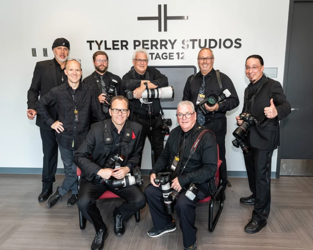 The talented crew covering the grand opening