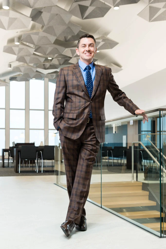 The CEO of a large commercial / industrail real estate corporation, photographed on the top floor / common area of their offices.
@benrodig for the assist
