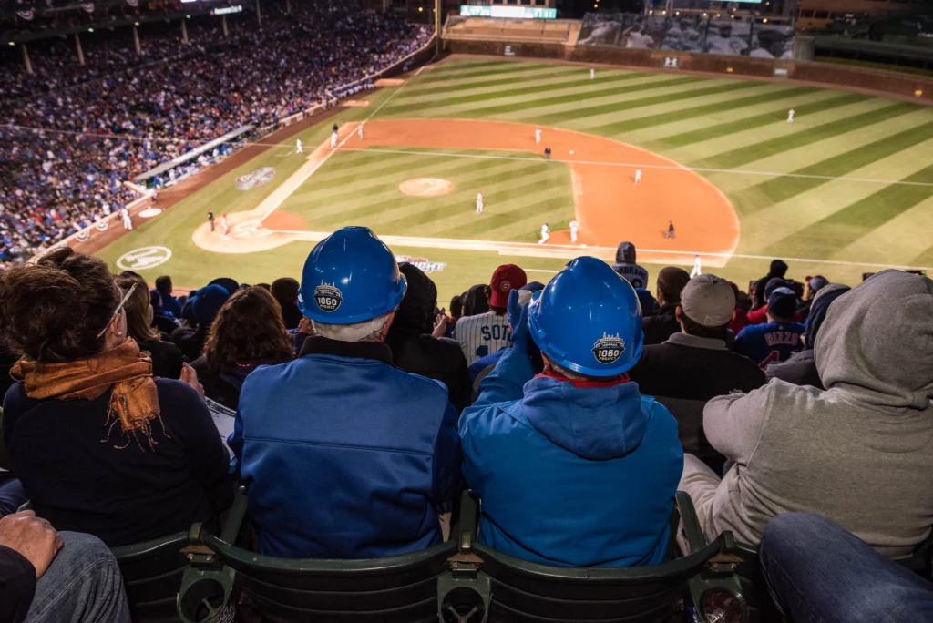 CHICAGO, IL - APRIL 5: A general view of Wrigley Field during the Opening Night game against the St. Louis Cardinals at Wrigley Field on Sunday, April 5, 2015 in Chicago, Illinois. (Photo by Matt Kosterman/MLB Photos via Getty Images)