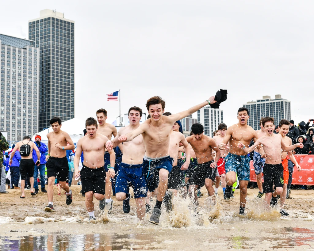 Special Olympics Chicago Polar Plunge at North Ave. Beach, Chicago, Ill. Sunday, March 3, 2019.