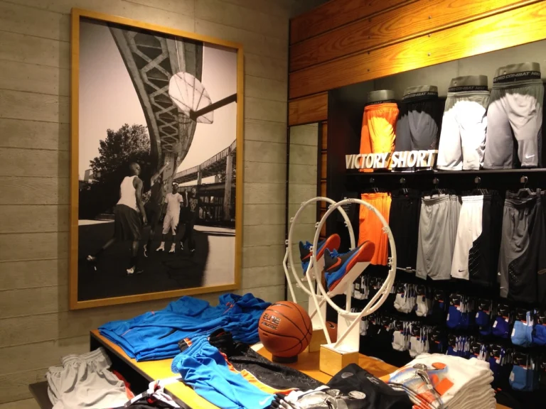 Basketball photo in North Michigan Avenue flagship store, Nike