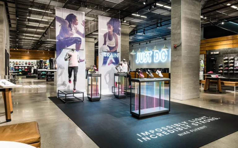 Michigan Avenue flagship interior imagery, Nike