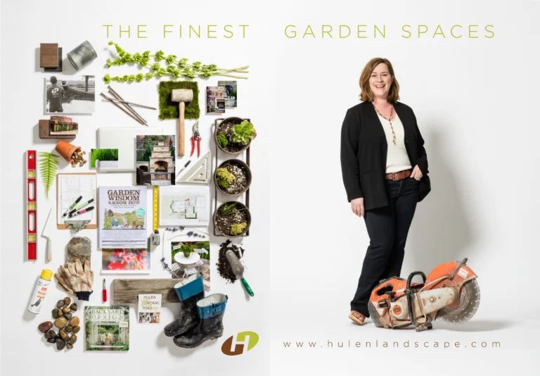 Magazine advertisement for landscape architect, Colleen Hulen